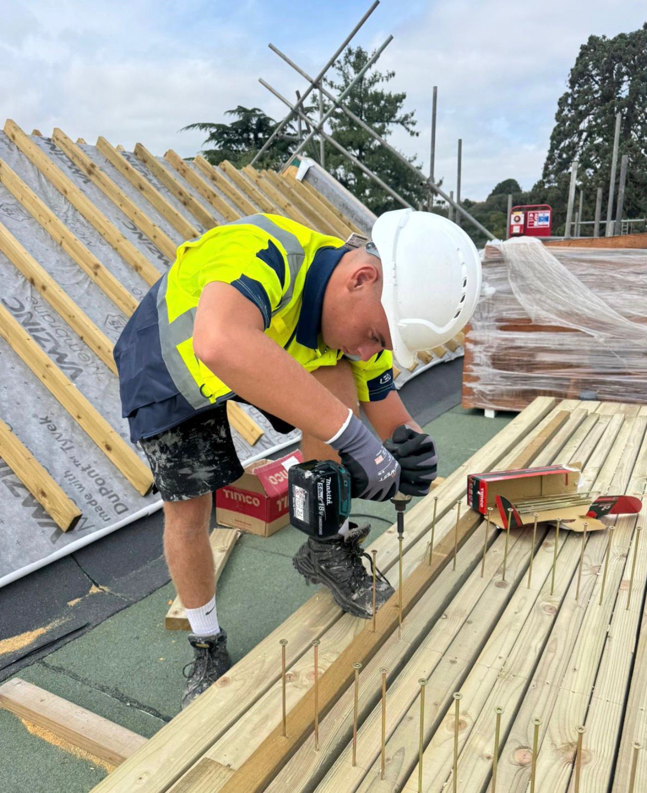 Roof structure support carpentry